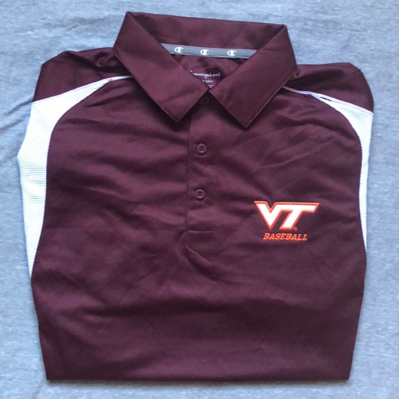 Champion Virginia Tech Baseball Polo VT Hokies - Picture 2 of 4
